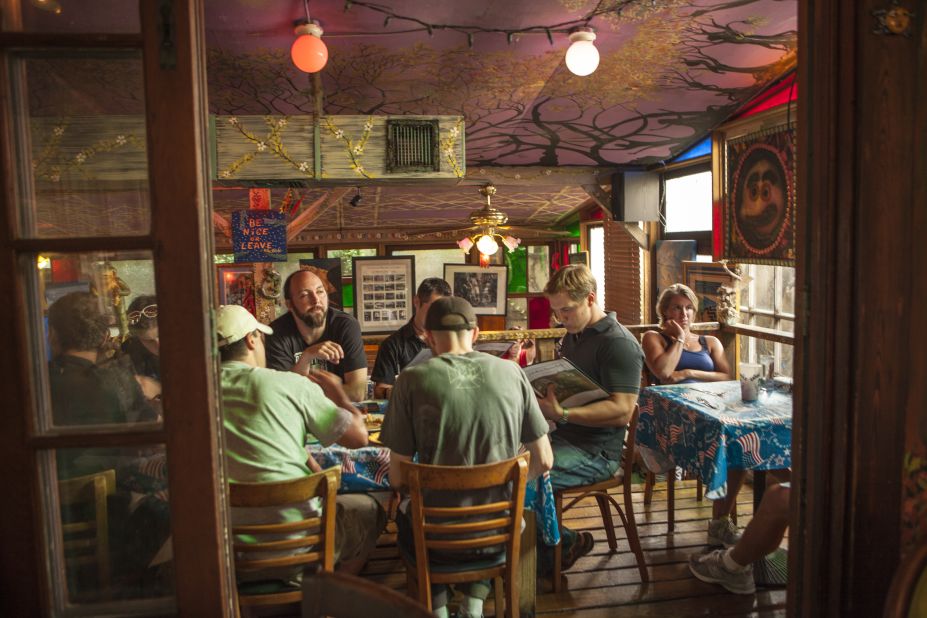 This is a funky dinner spot serving po' boys, boudin balls, and a little something called alligator cheesecake.