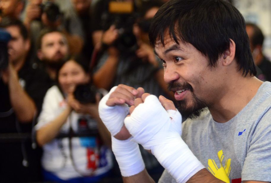 "My entire career defines my legacy. Everything I have done in boxing," Pacquiao said. "I have had some great, great accomplishments and achievements in my career." The bout is set for May 2 and is expected to fetch over $300 million.