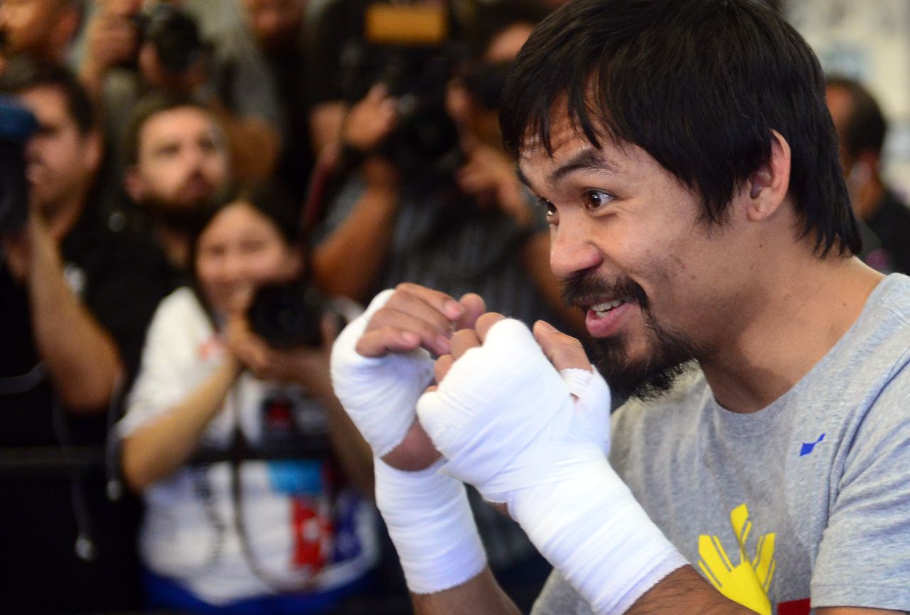"My entire career defines my legacy. Everything I have done in boxing," Pacquiao said. "I have had some great, great accomplishments and achievements in my career." The bout is set for May 2 and is expected to fetch over $300 million.