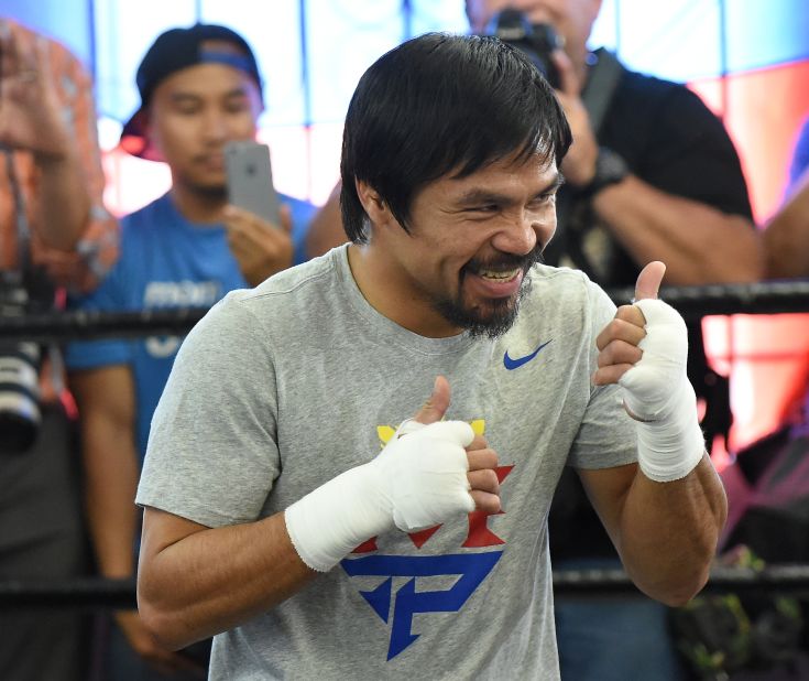 Star of "Manny," a film recently released in the Philippines, Pacquiao said he's ready to rumble. "What I feel right now is motivation, inspiration and determination," he said at the Wild Card Boxing Club, his training headquarters in Hollywood. "The killer instinct is there, I love it." 