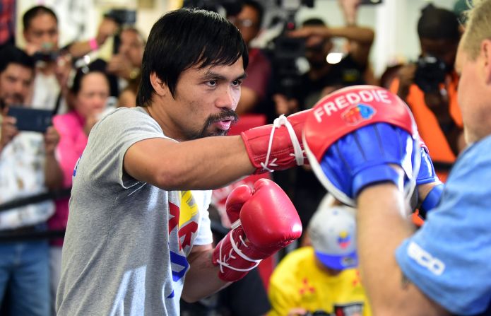 The congressman and eight-division world champion said he had a message for Mayweather: "After the fight, if I could talk to him, I want to share the gospel of God. I want to share to him about God, why we need God." Pacquiao is a passionate Christian. He uses social media to thank God and share his musical compositions, while Mayweather's <a href="index.php?page=&url=http%3A%2F%2Fedition.cnn.com%2F2015%2F03%2F11%2Fsport%2Fmayweather---pacquiao-2015%2F">Instagram feed highlights his glamorous lifestyle.</a>