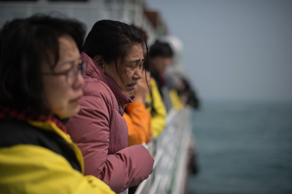 Overloaded South Korean Ferry Sunken 3 Years Ago Emerges In Grey Sea