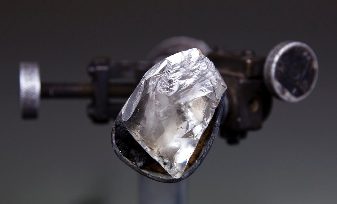 The uncut diamond weighed over 200 carats.