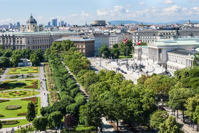 The neoclassical Parliament building was completed in 1883. It may have been mostly a talking shop for the peoples of the Empire, but it wasn't completely toothless. It eventually forced the country's Habsburg rulers to resign.