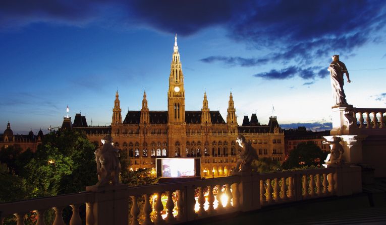 The Rathaus (Vienna's City Hall) features a neo-Gothic Cinderella exterior that's almost Disneyland in appearance. 