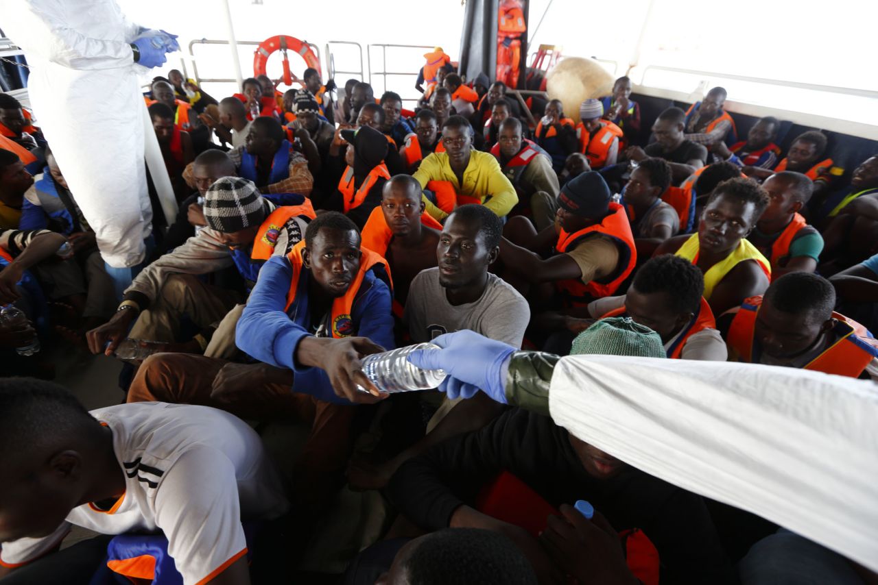 "When you look in their eyes, you see their desperation," said Regina, adding that MOAS operates around 40 miles from Libyan shores.