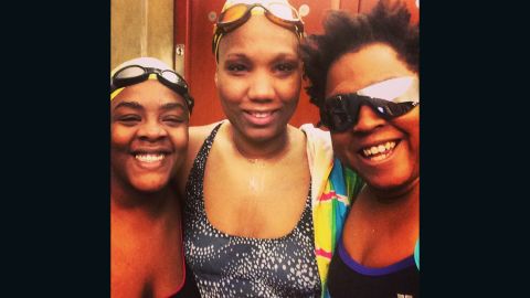 Post-swim smiles. from Eanista Bailey, Lovie Twine, Erica Moore.