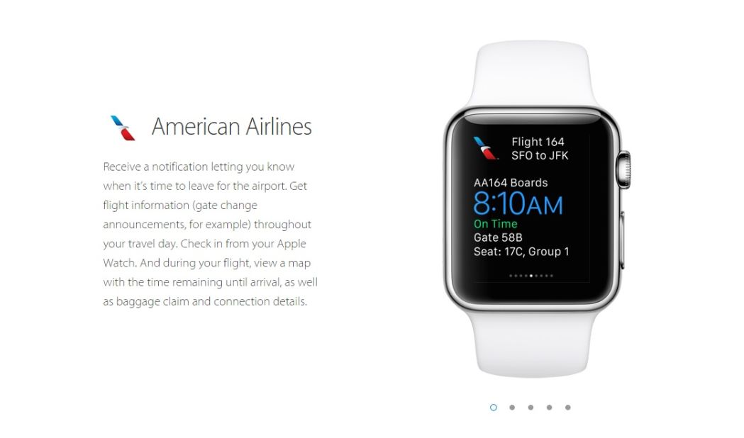 The new wrist-optimized app from American Airlines answers all the common questions fliers have pre, post and during flight.