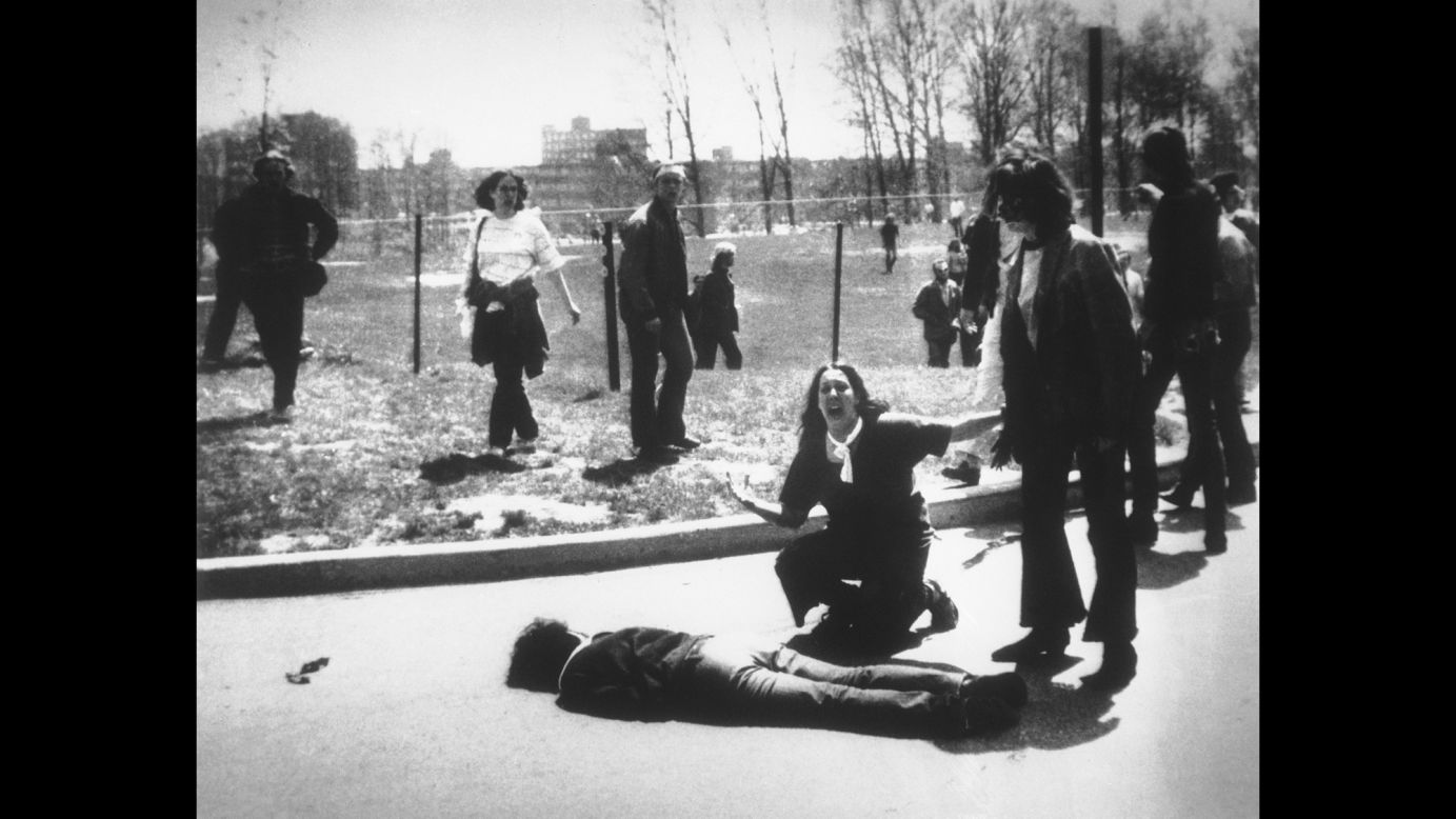 On May 4, 1970, National Guard units fired into a group of anti-war demonstrators at Kent State University in Ohio. The shots killed four students and wounded nine others. Anti-war demonstrations and riots occurred on hundreds of other campuses throughout May.