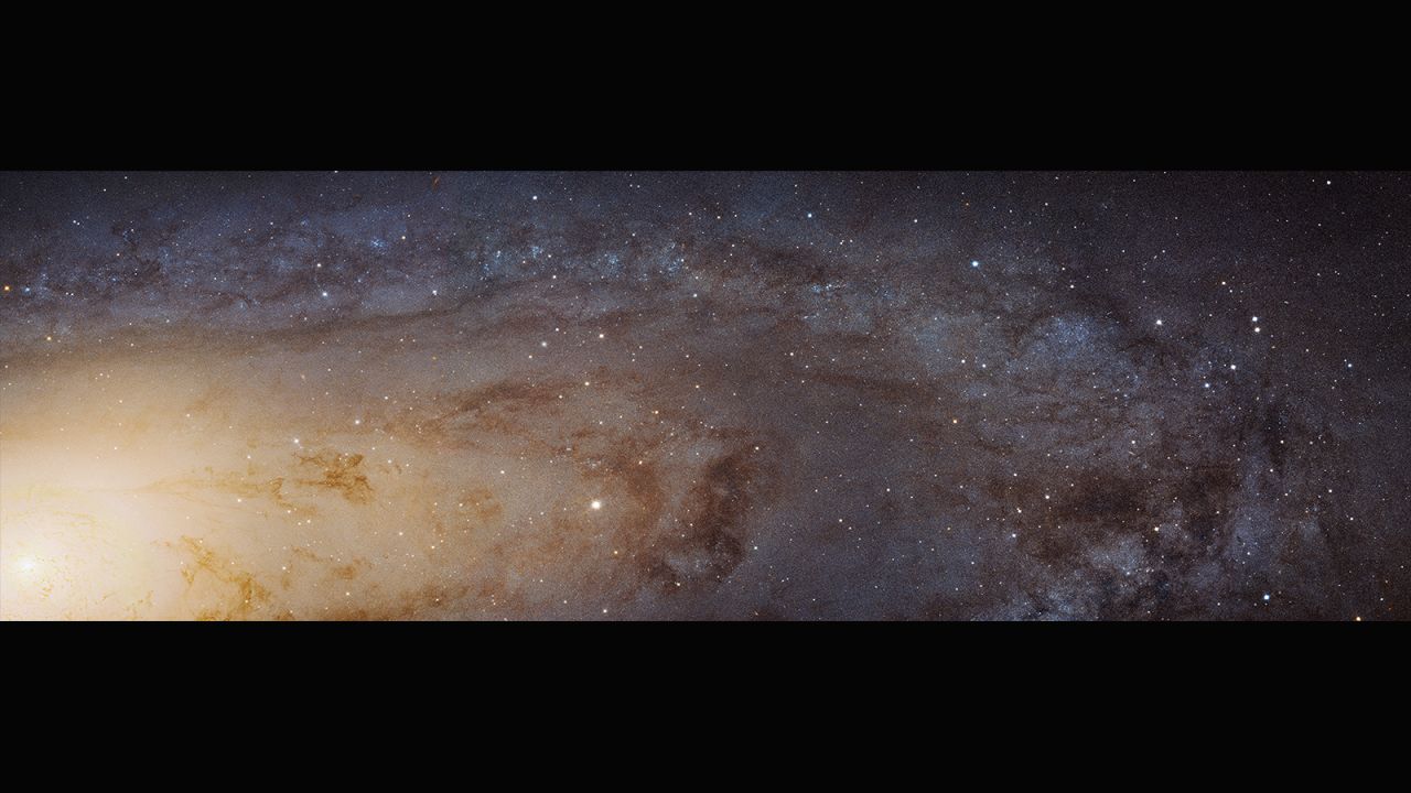 One of the closest neighbors to our own Milky Way, the Andromeda Galaxy, can be seen with the naked eye if you know where to look on a clear, dark night. In 2012, scientists using data from Hubble predicted Andromeda would collide with the Milky Way in about four billion years. Andromeda is 2.5 million light years from Earth. 