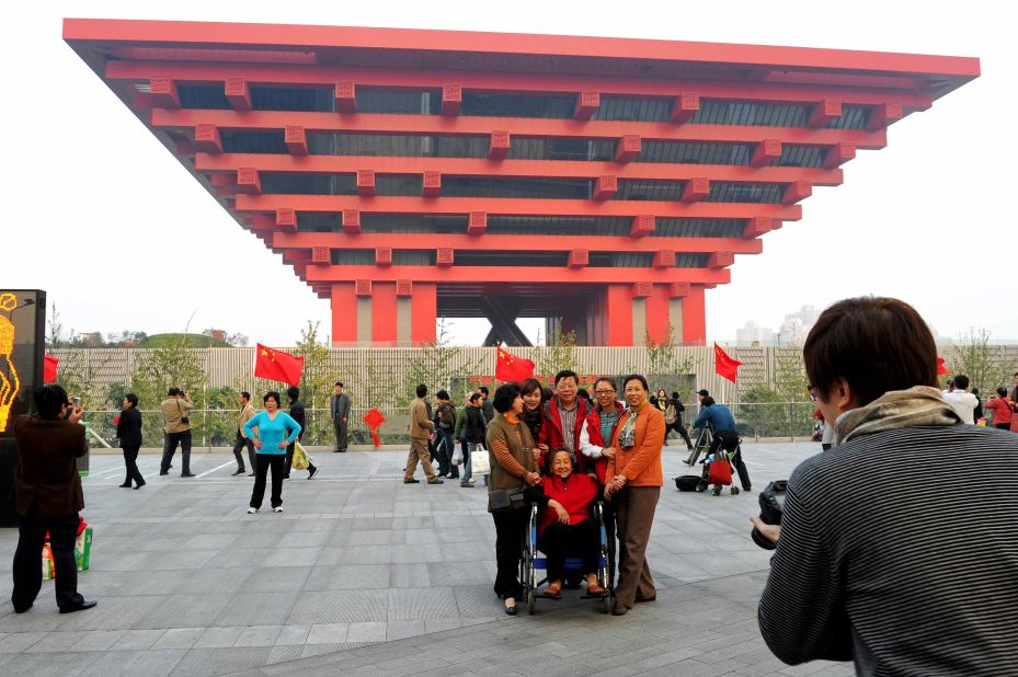 The $220 million China Pavilion, designed by septuagenarian He Jingtang, resembles an ancient Chinese crown.