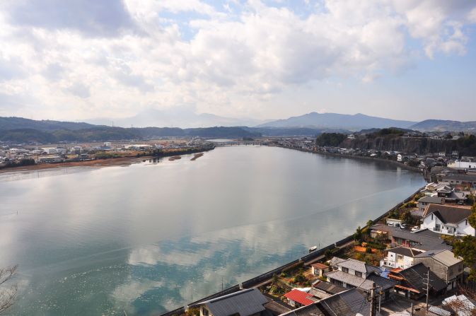 View of the Seto Inland Sea from Kitsuki Castle.