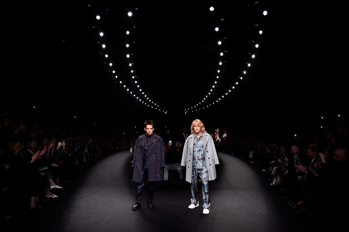 Derek Zoolander and Hansel walk the runway during Paris Fashion Week.