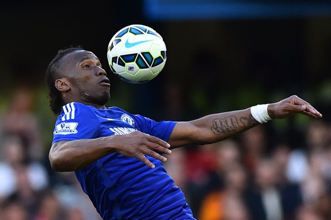 Chelsea striker Didier Drogba was a bustling presence in Diego Costa's absence.