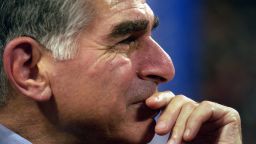 BOSTON - JULY 28:  Former Massachusetts Governor and one time presidential candidate Michael Dukakis listens to speeches July 28, 2004 at the FleetCenter during the third day of the Democratic National Convention in Boston, Massachusetts. U.S. Senator John F. Kerry (D-MA) is expected to accept his party's nomination July 29.   (Photo by Darren McCollester/Getty Images)