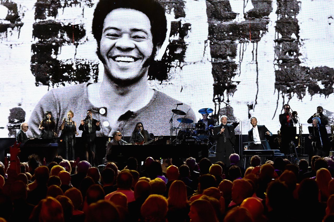 Stevie Wonder, Bill Withers and John Legend performed together at the 30th Annual Rock And Roll Hall Of Fame induction ceremony Saturday at Public Hall in Cleveland, Ohio.