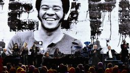 CLEVELAND, OH - APRIL 18:  Stevie Wonder, Bill Withers, and John Legend perform onstage during the 30th Annual Rock And Roll Hall Of Fame Induction Ceremony at Public Hall on April 18, 2015 in Cleveland, Ohio.  (Photo by Mike Coppola/Getty Images)