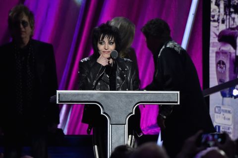 Joan Jett of Joan Jett and the Blackhearts was among this year's inductees into the Rock And Roll Hall Of Fame.