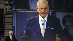 Business icon Lee Iacocca speaks after he receive honors at the Ellis Island Family Heritage Awards at the Ellis Island Immigration Museum at the Great Hall on  Ellis Island April 13, 2011 in New York.