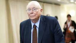 Charles Munger, vice chairman of Berkshire Hathaway Inc., arrives for a news conference in Omaha, Nebraska, U.S., on Sunday, May 1, 2011. 