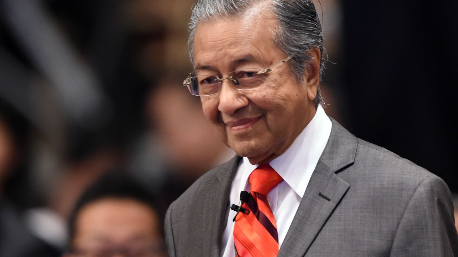 Former Malaysian prime minister Mahathir bin Mohamad arrives to hold a dialogue session in the 20th International Conference on the Future of Asia in Tokyo on May 22, 2014. The two-day conference was held with the theme of