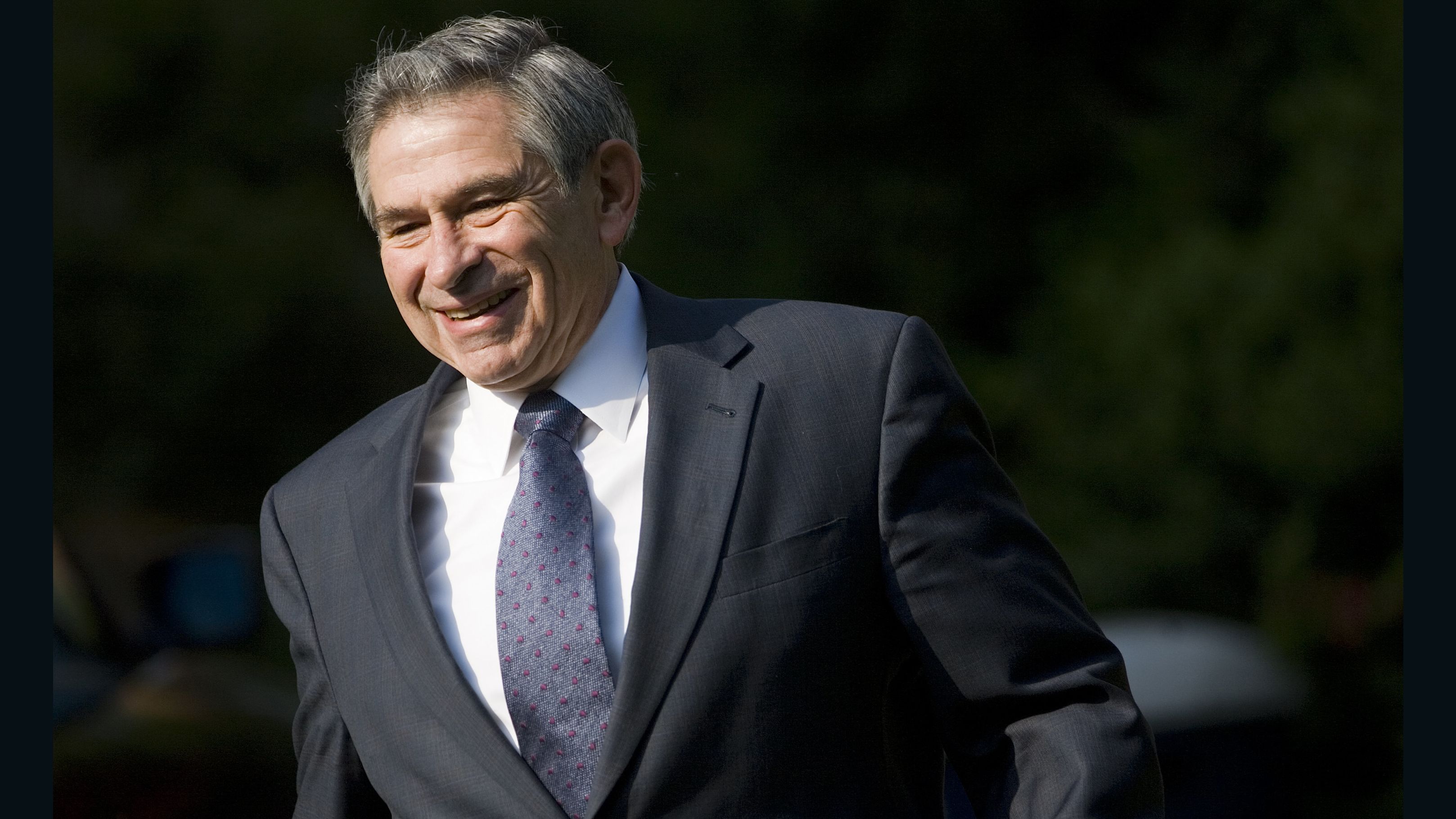 Paul Wolfowitz leaves his home May 16, 2006, in Chevy Chase, Maryland.