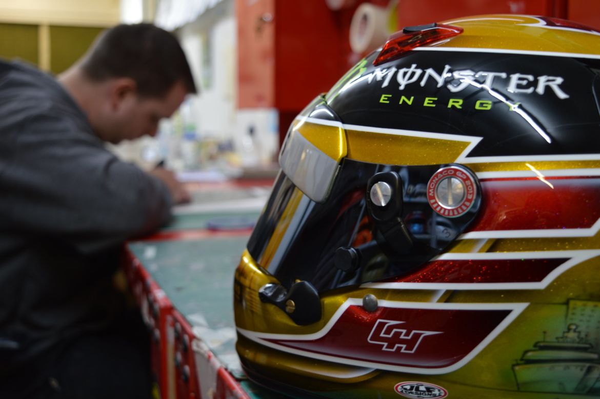 They may save lives but, to Jason Fowler, Formula One helmets serve as the canvasses for his eye-catching artwork. And for the last 16 years, he's been decorating the head wear of reigning F1 world champion Lewis Hamilton.