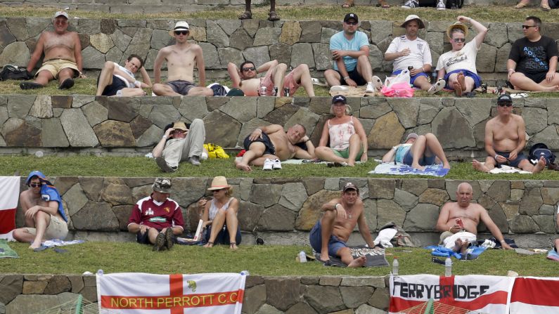 Spectators in Antigua watch a Test cricket match between England and the West Indies on Thursday, April 16. <a href="index.php?page=&url=http%3A%2F%2Fwww.cnn.com%2F2015%2F04%2F14%2Fsport%2Fgallery%2Fwhat-a-shot-sports-0414%2Findex.html" target="_blank">See 36 amazing sports photos from last week</a>