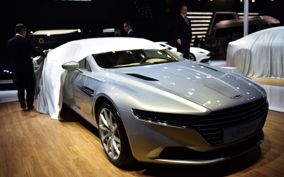 An Aston Martin limited series Lagonda luxury car model is unveiled at the Shanghai show. It's the first new Lagonda sedan in 25 years and only a limited number will be produced. Before you start saving, bear in mind that purchases will be by invitation only.