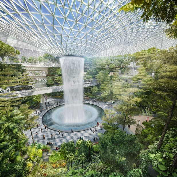With enormous lush gardens and a 40-meter cascading waterfall, Jewel is designed to make a stopover in Singapore an essential part of the global traveler's itinerary. 