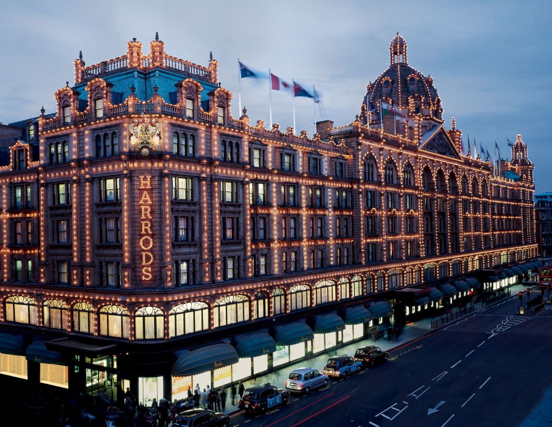 The famous Harrods store in Knightsbridge, London.