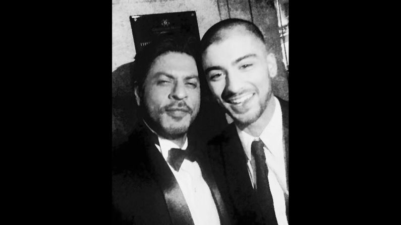 Shah Rukh Kahn, an actor nicknamed the "King of Bollywood," <a href="https://twitter.com/iamsrk/status/589164454480191488" target="_blank" target="_blank">tweeted a selfie</a> with former One Direction star Zayn Malik, right, at the Asian Awards in London on Friday, April 17. "This kid is so cool," Khan said. "May Allah bless him." It has already been retweeted 110,000 times.