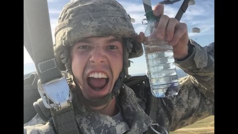 Army Spc. Matthew Tattersall takes a selfie with his new pet fish as he makes his last jump from a plane before the end of his enlistment. Both of them landed safely. The photo went viral on social media this past week, but Tattersall could face punishment from his chain of command. The paratrooper <a href="http://www.armytimes.com/story/military/2015/04/16/jumping-paratrooper-fish-selfie/25889155/" target="_blank" target="_blank">told the Army Times</a> that although conditions were perfect and he took precautions, "when it's all said and done, it wasn't all that safe or professional for me to have done that."