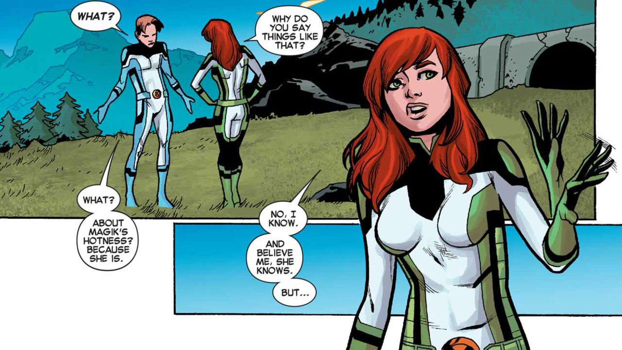 The current storyline in "All-New X-Men" has the characters traveling back in time, inhabiting younger bodies.