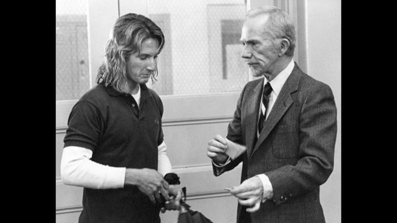 In the 1982 movie "Fast Times at Ridgemont High," Sean Penn plays a carefree stoned surfer and Ray Walston plays Mr. Hand, a stern history teacher. <br />