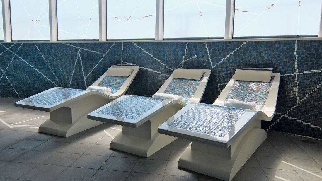 There's relaxation available in the ship's spa. It offers a range of treatments including a seaweed massage, hot stones and acupuncture.