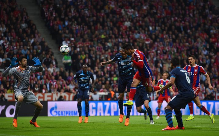 Thiago Alcantara got Bayern off and running after 14 minutes, nodding home from Bernat's cross.