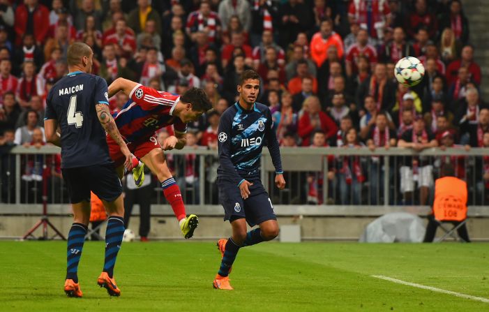Bayern's third goal was a beauty, as Robert Lewandowski headed home after a cross from Philipp Lahm was touched on deftly by Thomas Muller.
