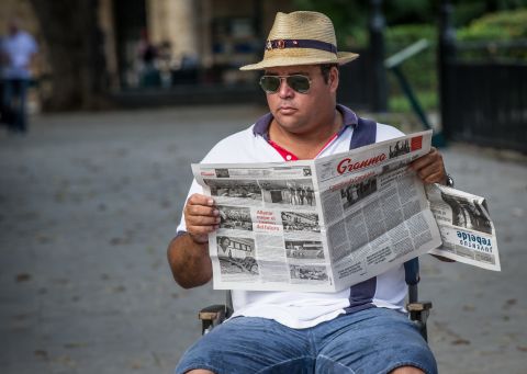 A man in Cuba reads the state newspaper "Granma," but he may soon have access to more news and entertainment from the United States. After 54 years, the United States and Cuba restored diplomatic relations in 2015. In August, Secretary of State John Kerry officially <a href="http://www.cnn.com/2015/08/14/politics/cuba-embassy-opening-john-kerry-visit/index.html">reopened</a> the U.S. Embassy in the Caribbean island nation.