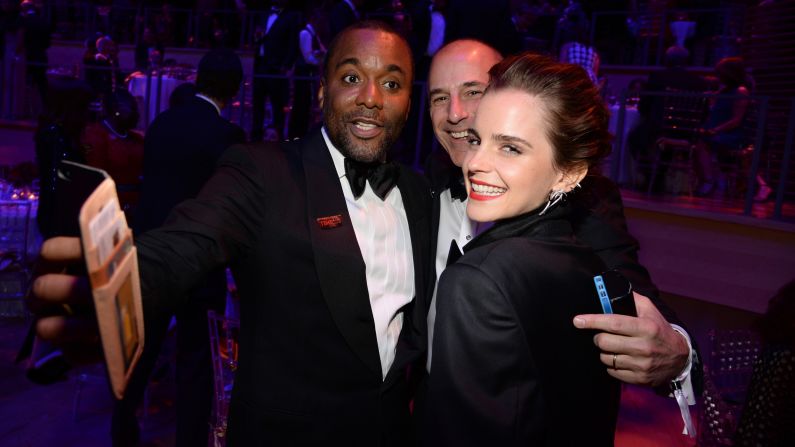 Filmmaker Lee Daniels, TV host Matt Lauer and actress Emma Watson at the TIME 100 Gala, held to celebrate TIME's annual 100 Most Influential People In The World. 