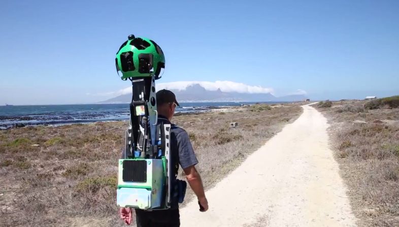 Google trekkers toured the island and prison with their cameras for four- to five-hour stretches to capture the scenery. 