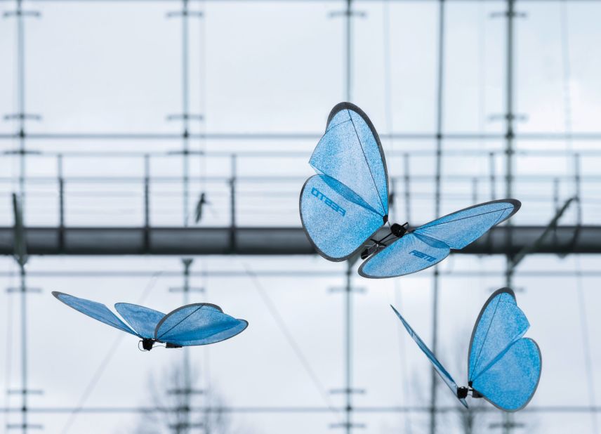Festo's <a href="http://edition.cnn.com/2015/05/06/tech/mci-bionic-insects/">butterflies</a> perfectly recreate the delicate flight of the insect.
