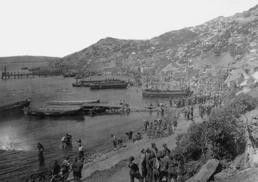 Early on the morning of April 25, 1915, the Australian and New Zealand forces came ashore at what's now known as Anzac Cove. Their arrival was anticipated by Turkish forces and they came under heavy fire.