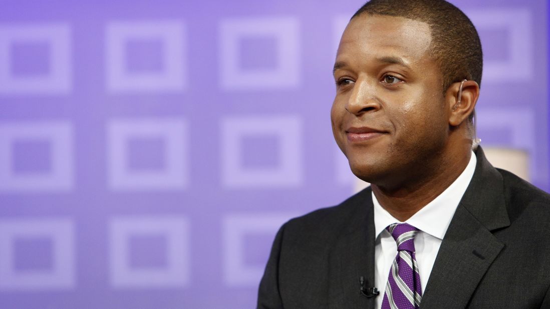 Craig Melvin, a national correspondent for NBC's "Today," spoke at Wofford University in Spartanburg, South Carolina, on May 17. Melvin is a 2001 Wofford graduate.