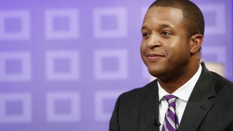 Craig Melvin, a national correspondent for NBC's "Today," spoke at Wofford University in Spartanburg, South Carolina, on May 17. Melvin is a 2001 Wofford graduate.