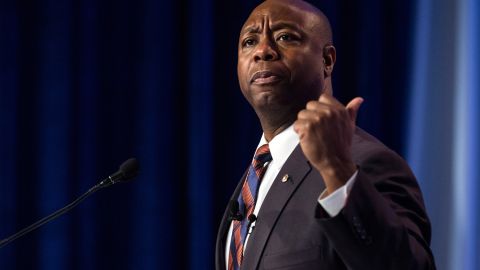 Republican U.S. Sen. Tim Scott also delivered a commencement address at the University of South Carolina on May 9.