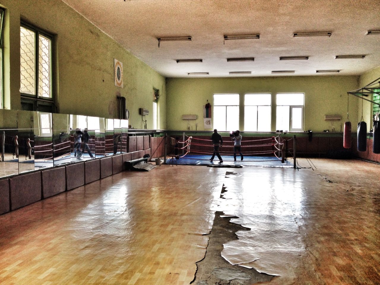 The last man to defeat Floyd Mayweather in the boxing ring can be found in this gym in the small Bulgarian town of Pazardzhik.