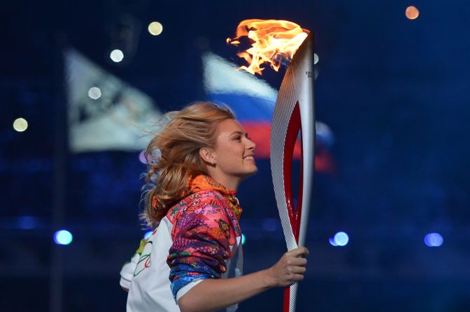 Recognized the world over, the grand slam champion and Olympic silver medalist was selected to run with the Olympic torch at the opening ceremony of the 2014 Winter Games in her former hometown of Sochi.