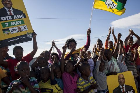 After retaining his position as leader of the ANC in 2012, his party wins another majority in the elections of May 7, ensuring the status quo with Zuma as president. 