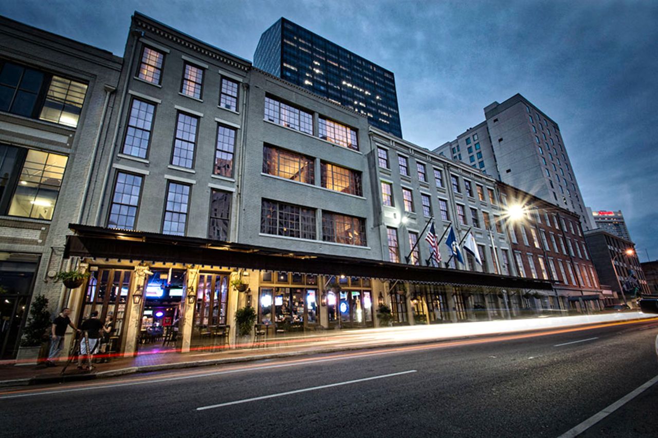 This soon-opening hotel is housed in a revamped warehouse dating back to 1854. The 167-room retreat is outfitted with ceiling fans, hardwood floors, and exposed brick walls.